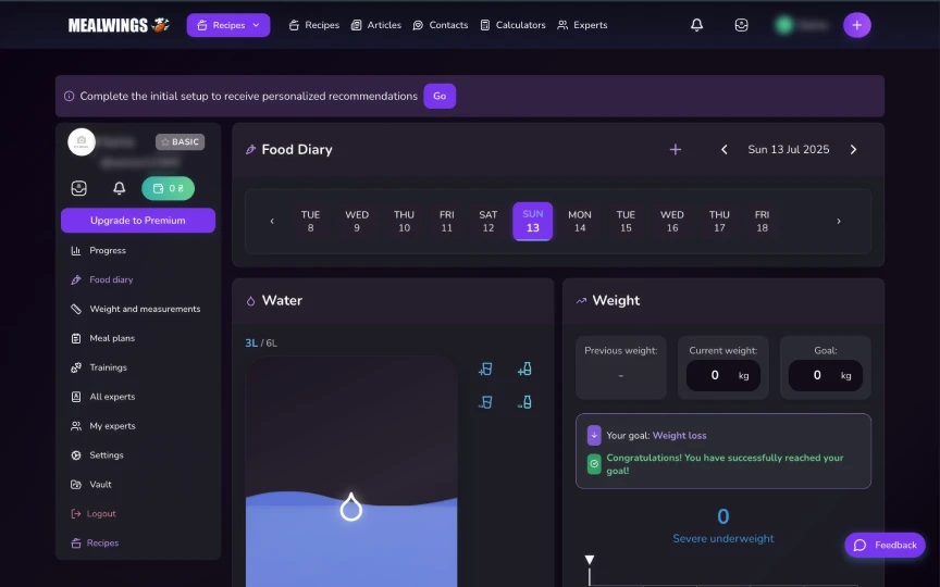 DietWings screenshot